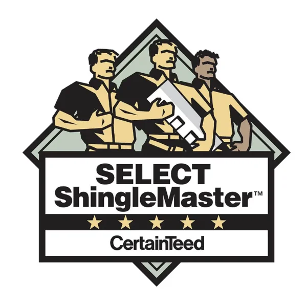CertainTeed SELECT ShingleMaster certification badge held by S&S Roofing