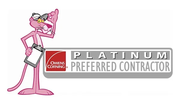 Owens Corning Platinum Preferred certification badge held by S&S Roofing