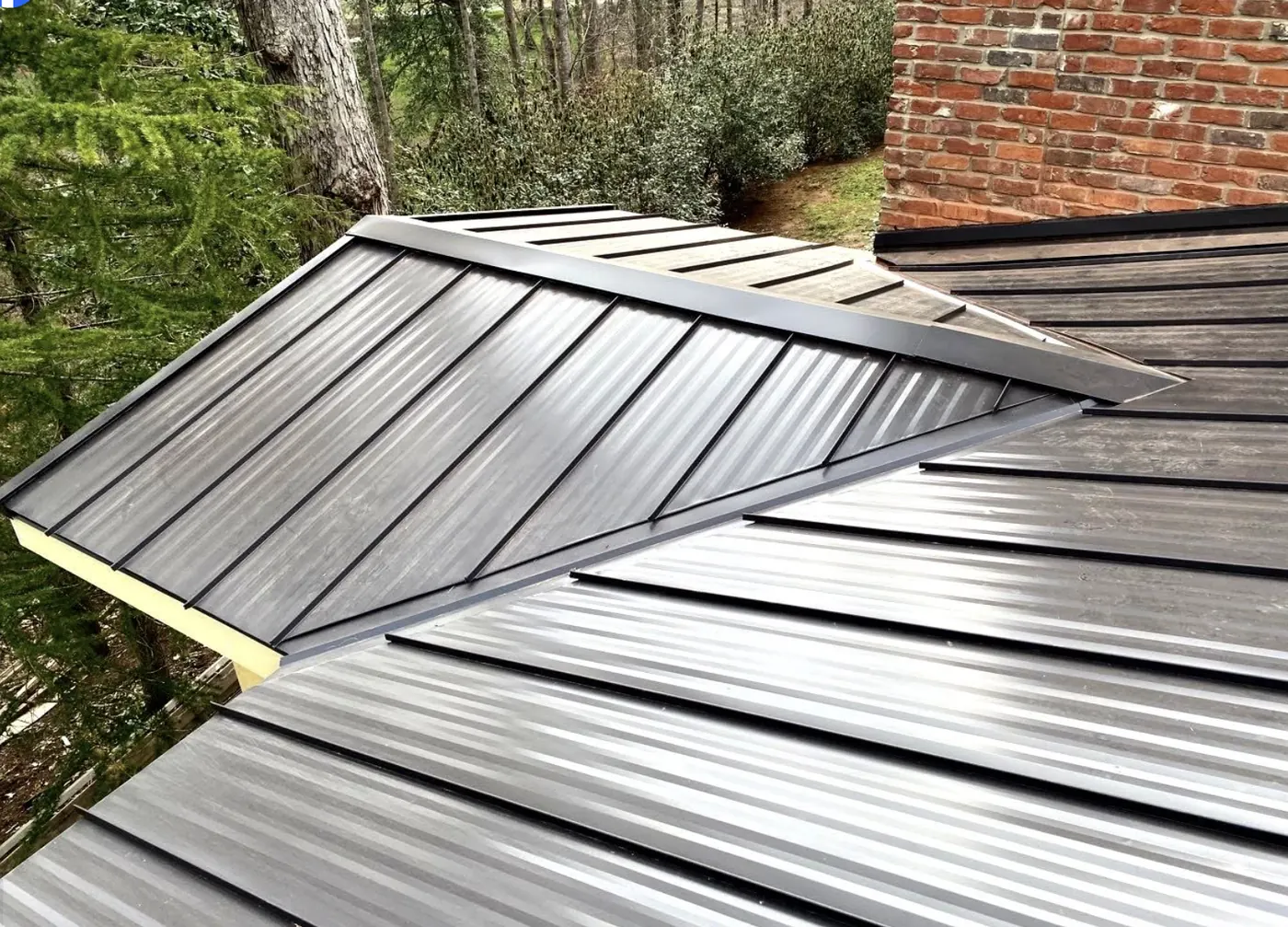 New residential standing seam metal roof installed by S&S Roofing near Hickory, NC
