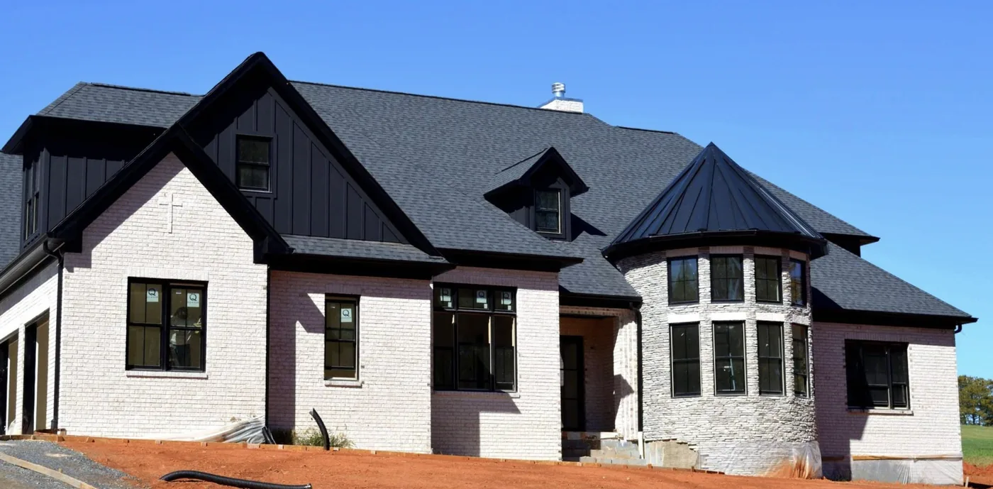 New construction home roof installation by S&S Roofing in the Hickory, NC area