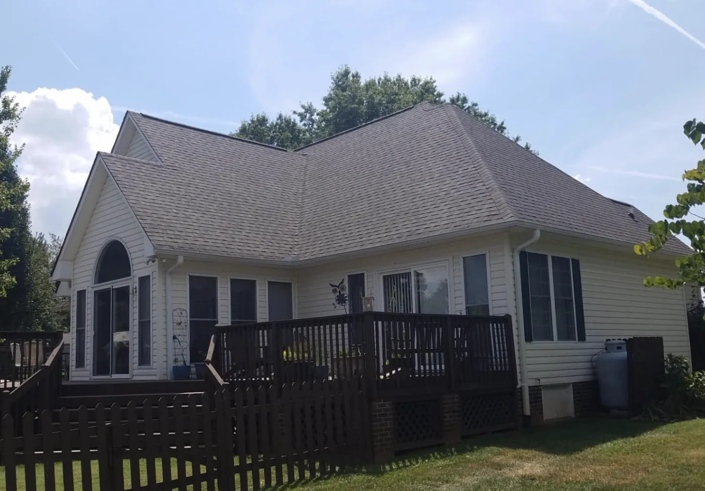 Completed roof replacement in Newton, NC by S&S Roofing