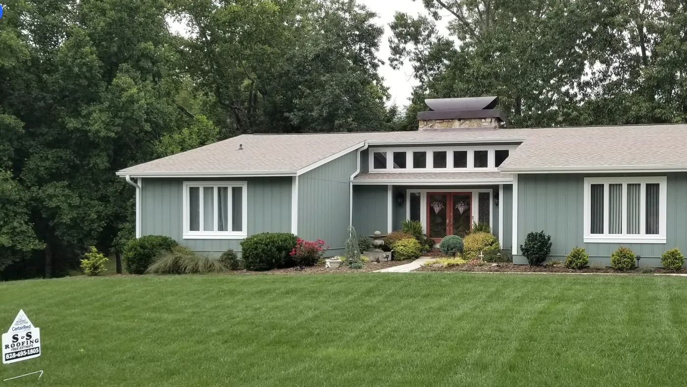 Completed roof replacement in Valdese, NC by S&S Roofing